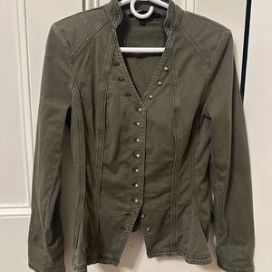 Olive green jacket from White House Black Market